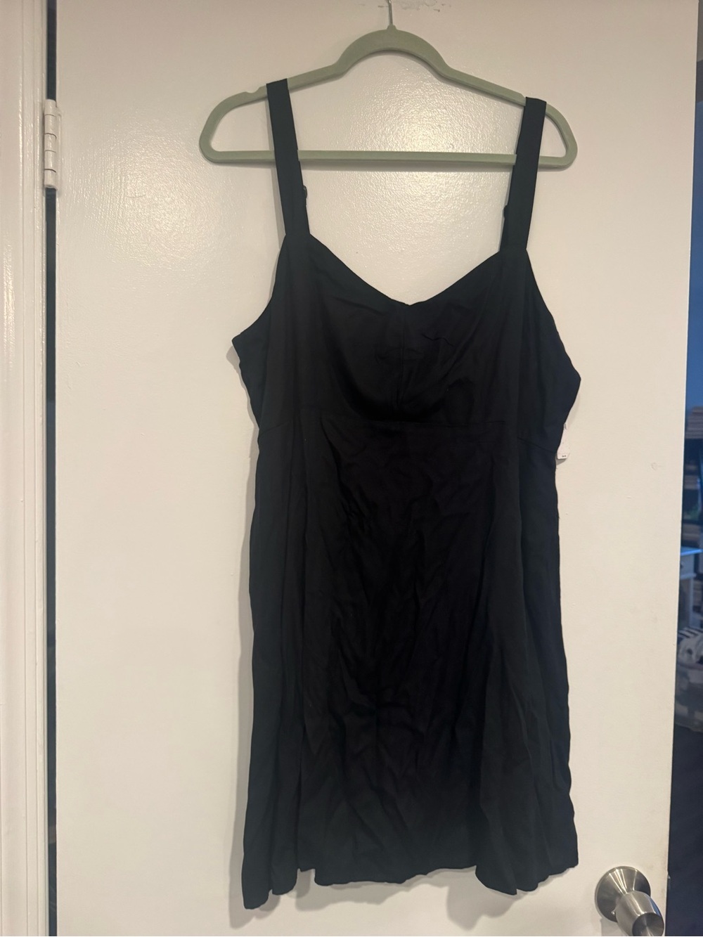 Old Navy Black Mini Slip Dress with Wide Straps